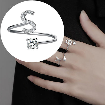 Personalized Zircon Initial Ring